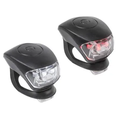 Фонарики COBRA IV перед 2д/3ф+зад 2д/3ф, батарейки, черный корпус M-WAVE