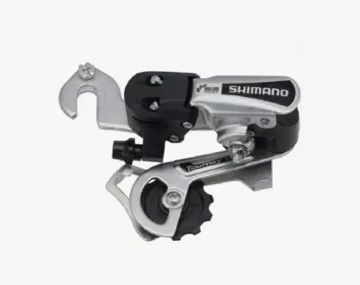 Переключатель задний Shimano Tourney TY21-B 6 скор., крепление на ось (обратное) серебристый